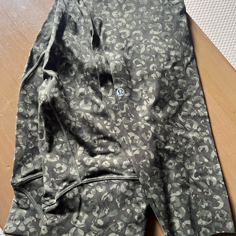 Lululemon Athletica Olive Camo Leggings
